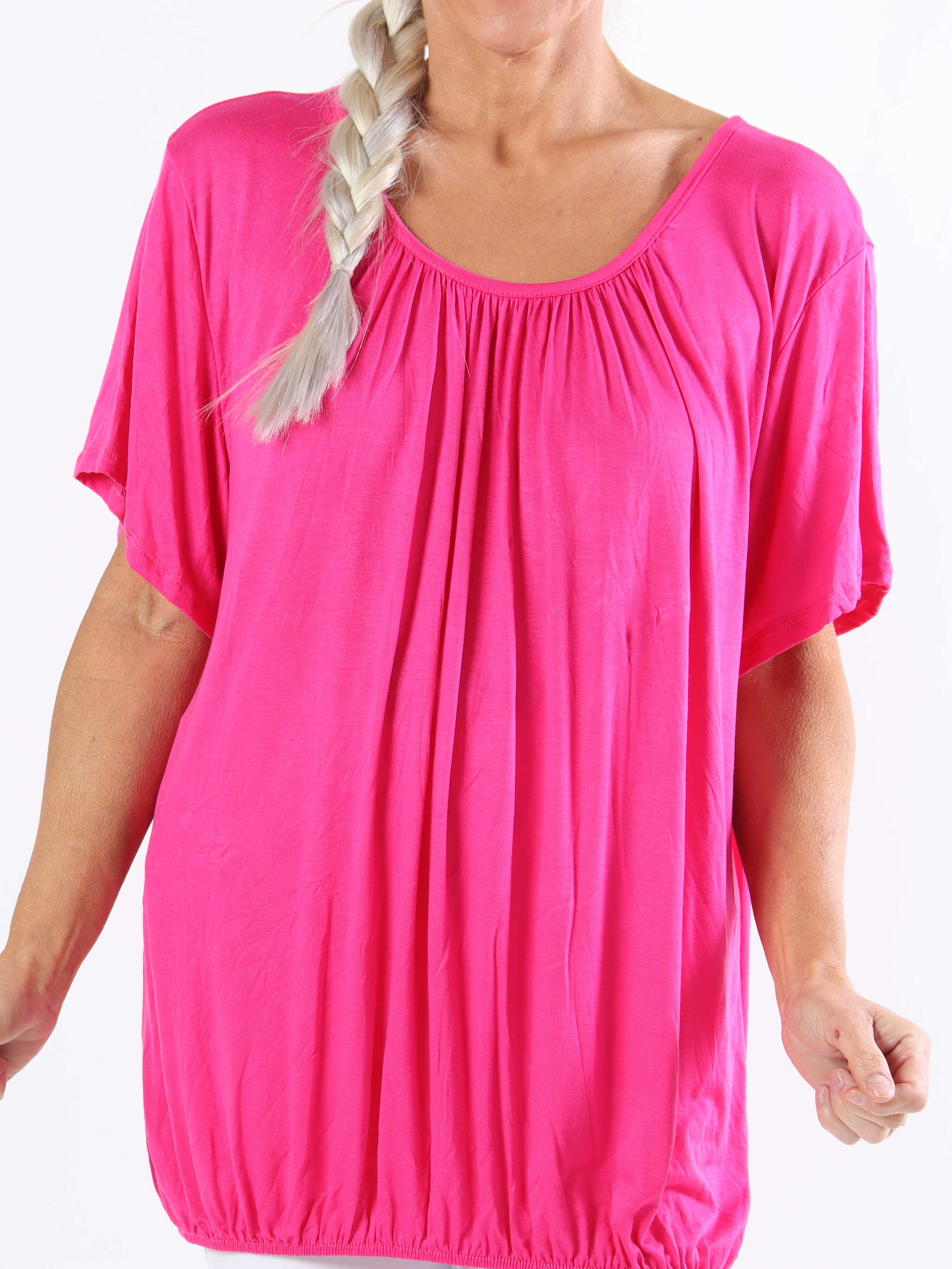 Miracle t-shirt - Basic t-shirt i plus size med resår i nederkanten (bestseller)